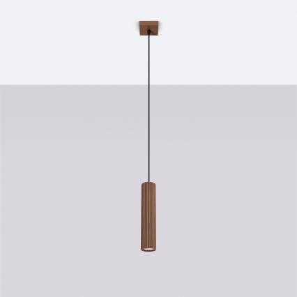 Brilagi - Lustre suspenso em cabo CRESTO 1xGU10/10W/230V castanho