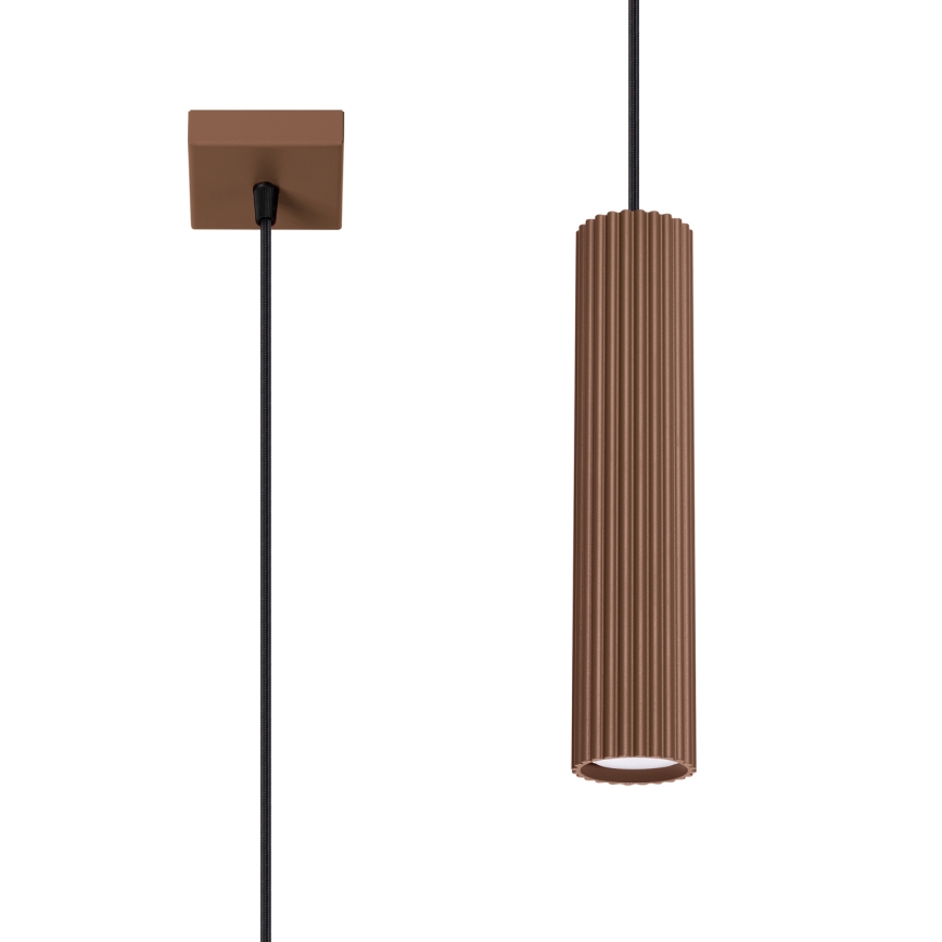 Brilagi - Lustre suspenso em cabo CRESTO 1xGU10/10W/230V castanho