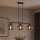 Brilagi - Lustre suspenso em cabo DIOR 3xE27/60W/230V preto/cinza fumê