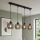 Brilagi - Lustre suspenso em cabo DIOR 4xE27/60W/230V preto/cinza fumê