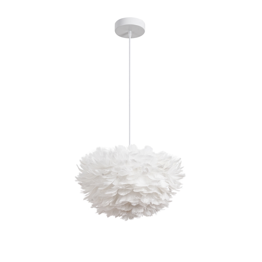 Brilagi - Lustre suspenso em cabo FEATHER 3xE27/40W/230V Ø 40 cm branco