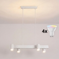 Brilagi - Lustre suspenso em cabo LED RGBW dimmerizável SELE 4xGU10/6,5W/230V 2700-6500K branco