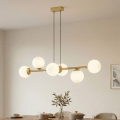 Brilagi - Lustre suspenso em cabo MALONY 6xE14/20W/230V dourado