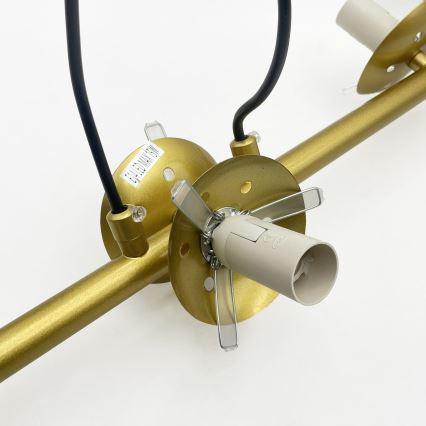 Brilagi - Lustre suspenso em cabo MALONY 6xE14/20W/230V dourado