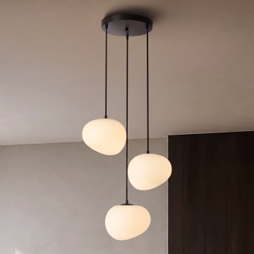 BRILAGI - Lustre suspenso em cabo PEBBLES 3xE27/40W/230V Ø 42 cm preto