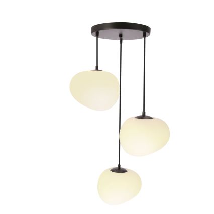 BRILAGI - Lustre suspenso em cabo PEBBLES 3xE27/40W/230V Ø 42 cm preto