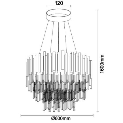 Brilagi - Lustre suspenso em cabo PLAZA 9xE14/40W/230V