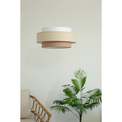 Brilagi - Lustre suspenso em cabo RESNA 1xE27/60W/230V, Ø 40 cm, creme/bege