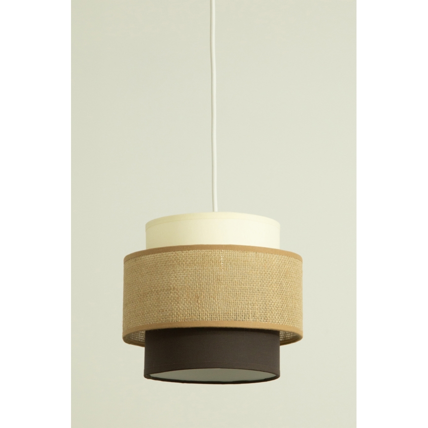 Brilagi - Lustre suspenso em cabo RESNA 2xE27/60W/230V Ø 30 cm bege/preto