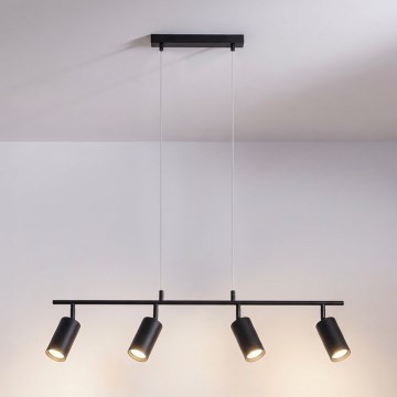 Brilagi - Lustre suspenso em cabo SELE 4xGU10/30W/230V preto