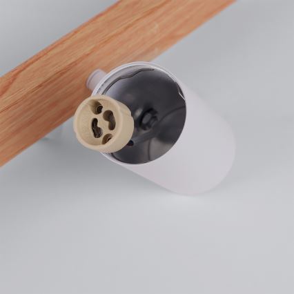 Brilagi - Lustre suspenso em cabo SELE 6xGU10/30W/230V branco/acabamento carvalho