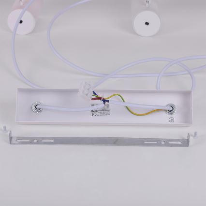 Brilagi - Lustre suspenso em cabo SELE 6xGU10/30W/230V branco/acabamento carvalho