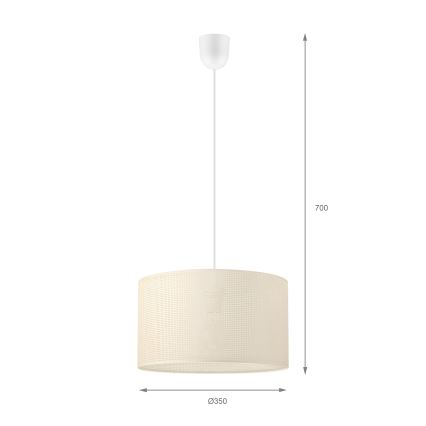 BRILAGI - Lustre suspenso em cabo SIRIJA MODERN 1xE27/60W/230V Ø 35 cm cor creme