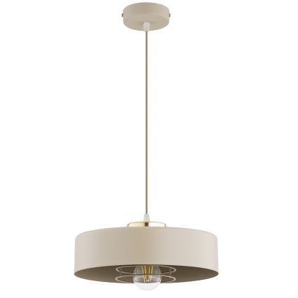Brilagi - Lustre suspenso em cabo SPRING 1xE27/60W/230V Ø 30 cm bege/dourado