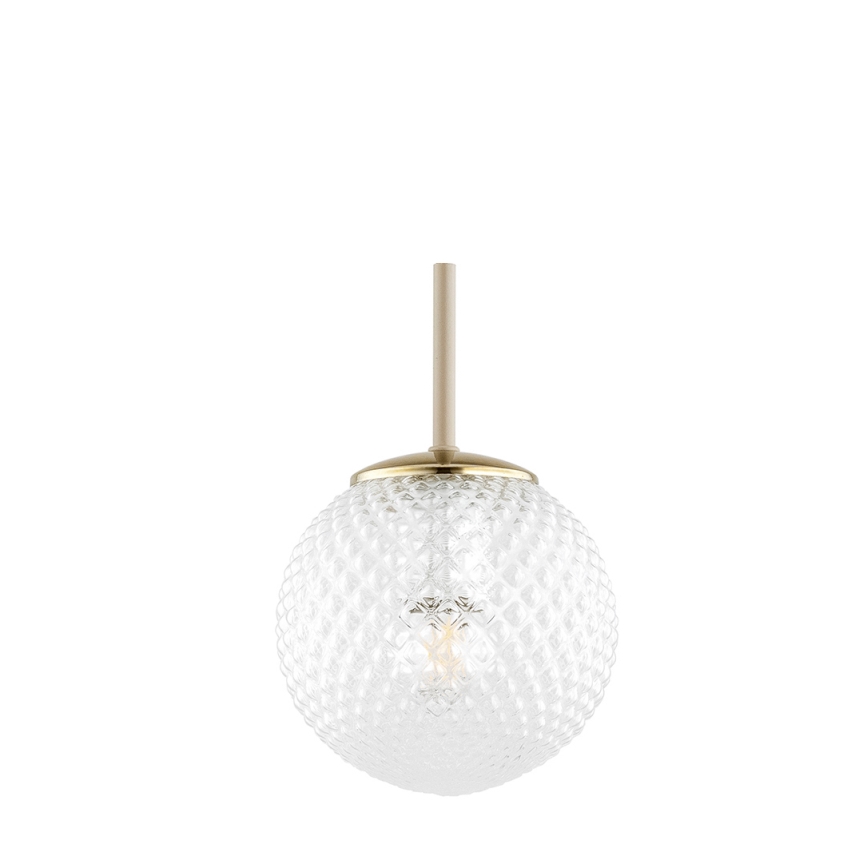 Brilagi - Lustre suspenso em cabo STELLA 1xE27/60W/230V Ø 15 cm bege/dourado