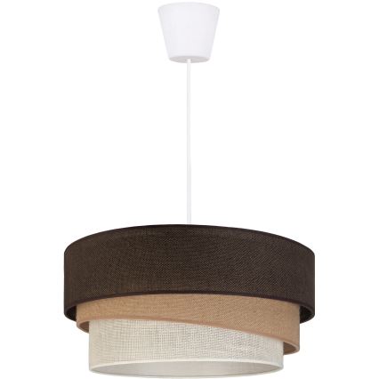 Brilagi - Lustre suspenso em cabo TRIO 1xE27/60W/230V Ø 40 cm castanho/bege/branco