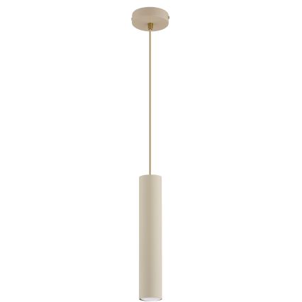 Brilagi - Lustre suspenso em cabo TUBE 1xGU10/15W/230V bege/dourado