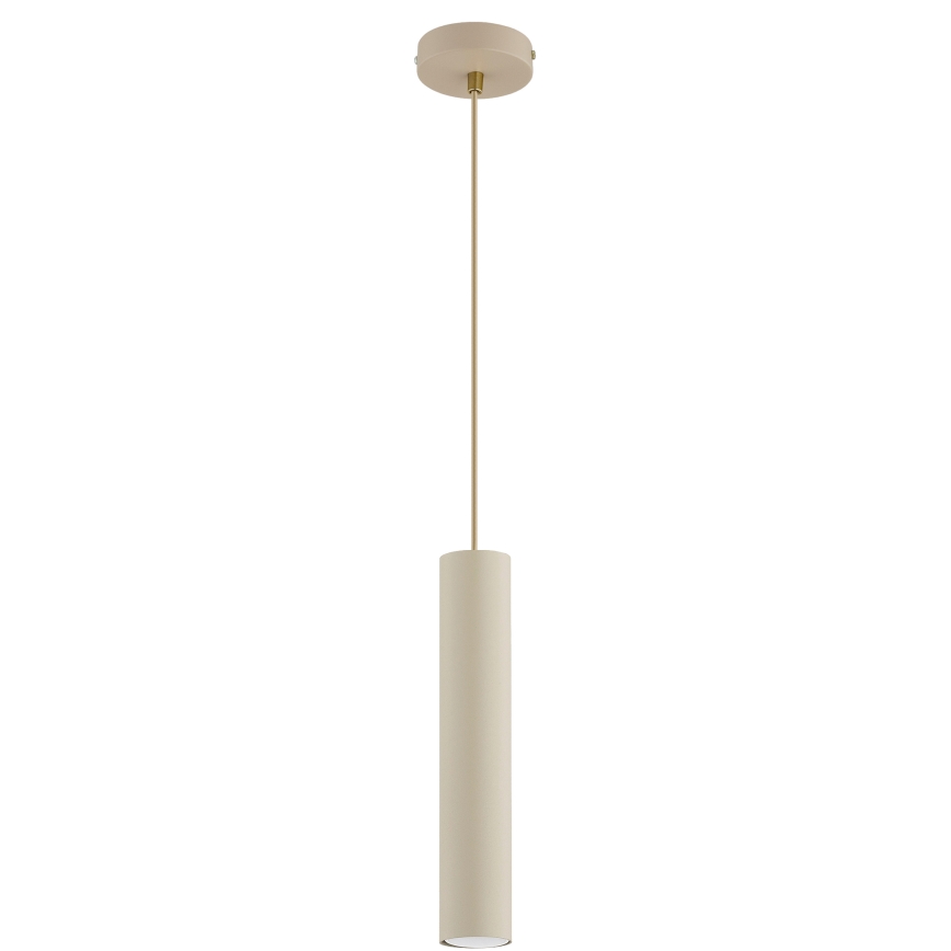 Brilagi - Lustre suspenso em cabo TUBE 1xGU10/15W/230V bege/dourado