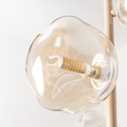 BRILAGI - Lustre suspenso em cabo VULCANO 3xG9/8W/230V bege/fumê bege