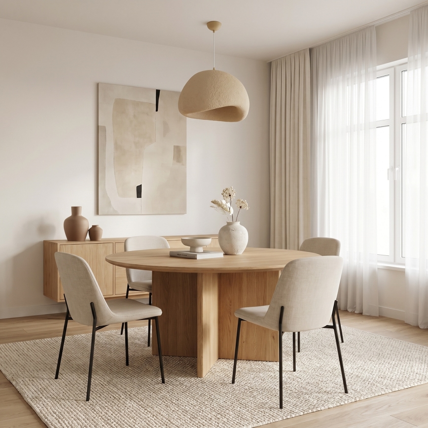Brilagi - Lustre suspenso em cabo WABI SABI 1xE27/40W/230V Ø 50 cm bege