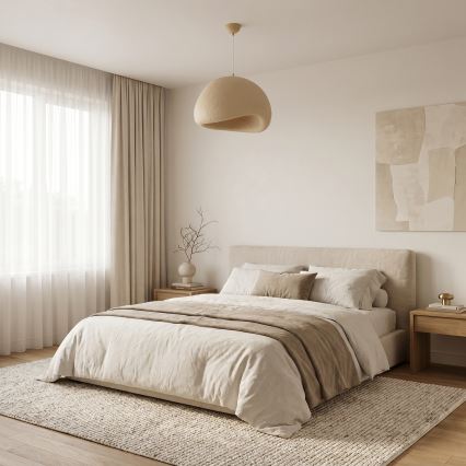 Brilagi - Lustre suspenso em cabo WABI SABI 1xE27/40W/230V Ø 50 cm bege