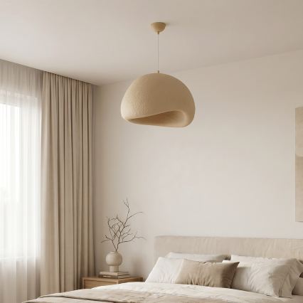 Brilagi - Lustre suspenso em cabo WABI SABI 1xE27/40W/230V Ø 50 cm bege