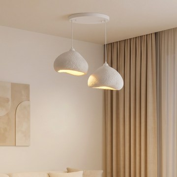 Brilagi - Lustre suspenso em cabo WABI SABI 2xE27/40W/230V Ø 45 cm branco