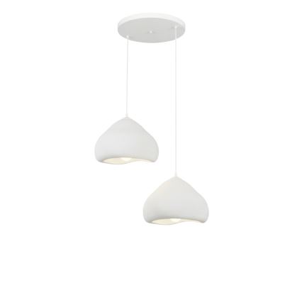 Brilagi - Lustre suspenso em cabo WABI SABI 2xE27/40W/230V Ø 45 cm branco