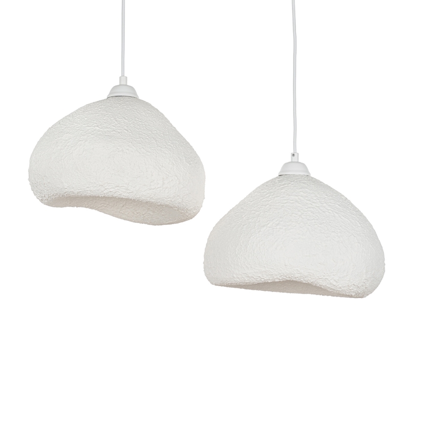 Brilagi - Lustre suspenso em cabo WABI SABI 2xE27/40W/230V Ø 45 cm branco
