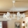 Brilagi - Lustre suspenso em corrente QUEEN 6xE14/40W/230V faia/creme