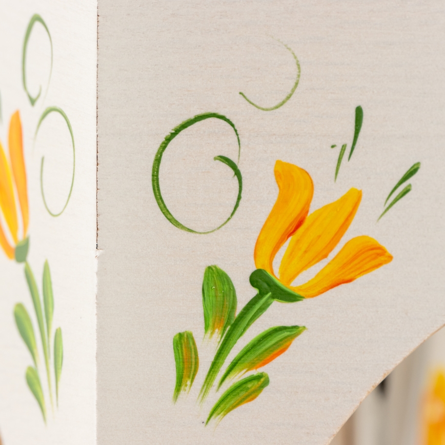 Brilagi - Lustre suspenso em corrente QUEEN 6xE14/40W/230V faia/creme