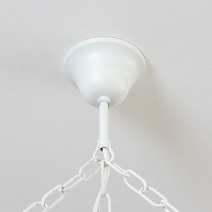 Brilagi - Lustre suspenso em corrente QUEEN 6xE14/40W/230V faia/creme