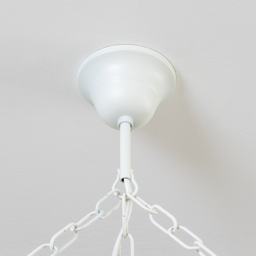Brilagi - Lustre suspenso em corrente QUEEN 6xE14/40W/230V faia/creme