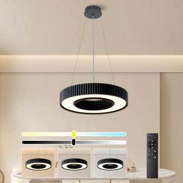 Brilagi - Lustre suspenso LED dimável LUMIX LED/48W/230V 3000-6000K preto Ø 50 cm + controlo remoto