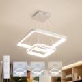 Brilagi - Lustre suspenso LED dimerizável FALCON SLIM LED/78W/230V 3000-6500K 50x50 cm branco + controlo remoto