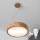 Brilagi - Lustre suspenso LED RGBW dimerizável em cabo CARVALHO 2xE27/9W/230V 2700-6500K Wi-Fi, acabamento em carvalho, diâmetro 37 cm