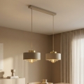 Brilagi - Lustre suspenso por cabo 2xE27/60W/230V bege/dourado