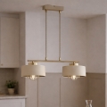 Brilagi - Lustre suspenso por cabo 2xE27/60W/230V bege/dourado