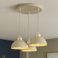 Brilagi - Lustre suspenso por cabo 3xE27/60W/230V bege/dourado