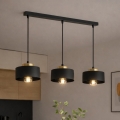 Brilagi - Lustre suspenso por cabo 3xE27/60W/230V preto/dourado