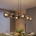Brilagi - Lustre suspenso por cabo 6xE27/60W/230V preto/cinzento fumado