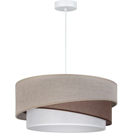 Brilagi - Lustre suspenso por cabo ARROW 1xE27/60W/230V Ø 45 cm bege/castanho/branco
