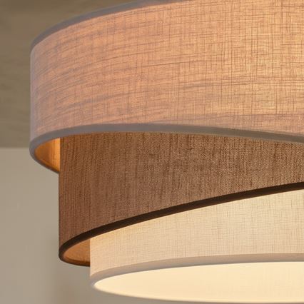 Brilagi - Lustre suspenso por cabo ARROW 1xE27/60W/230V Ø 45 cm bege/castanho/branco