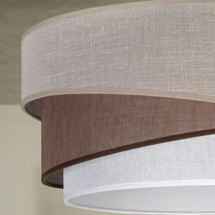 Brilagi - Lustre suspenso por cabo ARROW 1xE27/60W/230V Ø 45 cm bege/castanho/branco