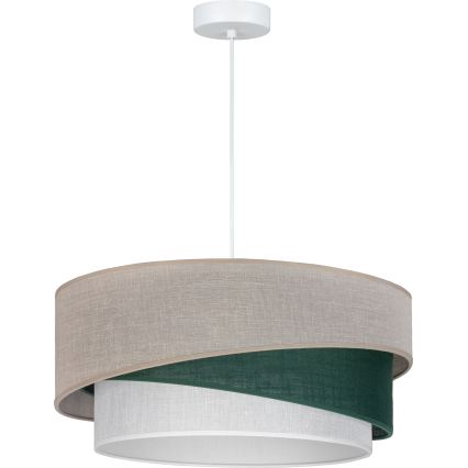 Brilagi - Lustre suspenso por cabo ARROW 1xE27/60W/230V Ø 45 cm bege/verde/branco