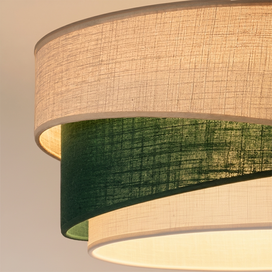 Brilagi - Lustre suspenso por cabo ARROW 1xE27/60W/230V Ø 45 cm bege/verde/branco