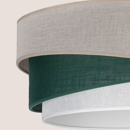 Brilagi - Lustre suspenso por cabo ARROW 1xE27/60W/230V Ø 45 cm bege/verde/branco