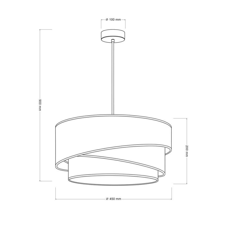 Brilagi - Lustre suspenso por cabo ARROW 1xE27/60W/230V Ø 45 cm bege/verde/branco