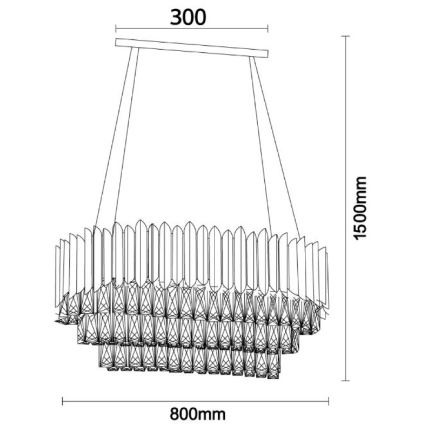 Brilagi - Lustre suspenso por cabo CARLOS 10xE14/40W/230V
