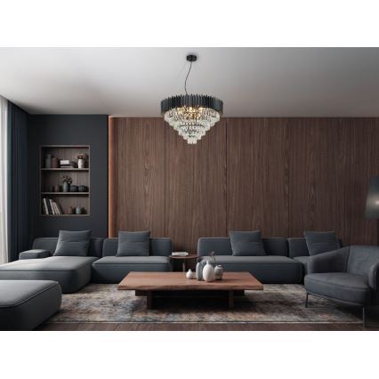 Brilagi - Lustre suspenso por cabo CARLOS 11xE14/40W/230V diâmetro 80 cm